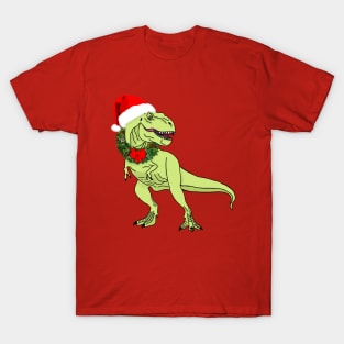 Christmas T-Rex Santa T-Shirt